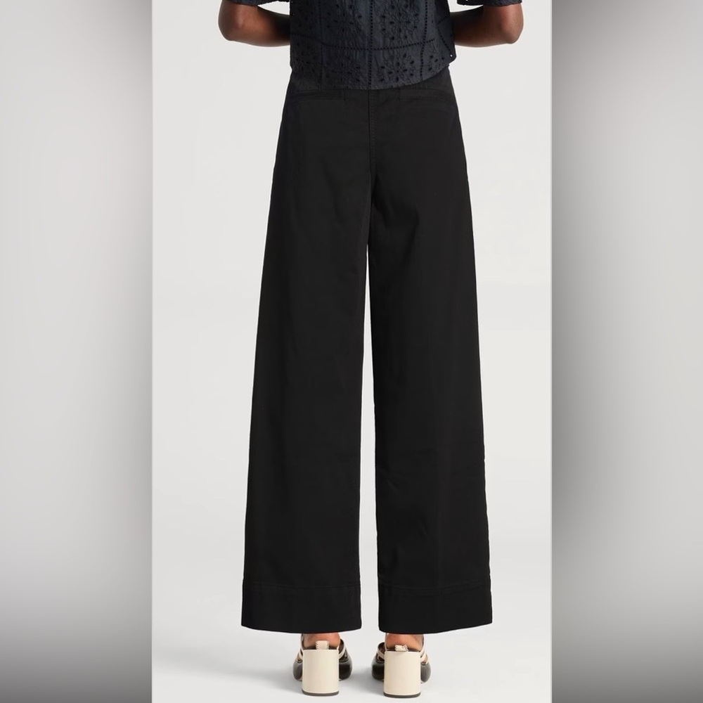 FARM Rio Black Wide-Leg Trousers with Waist Tie